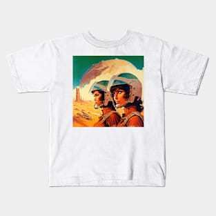 We Are Floating In Space - 67 - Sci-Fi Inspired Retro Artwork Kids T-Shirt